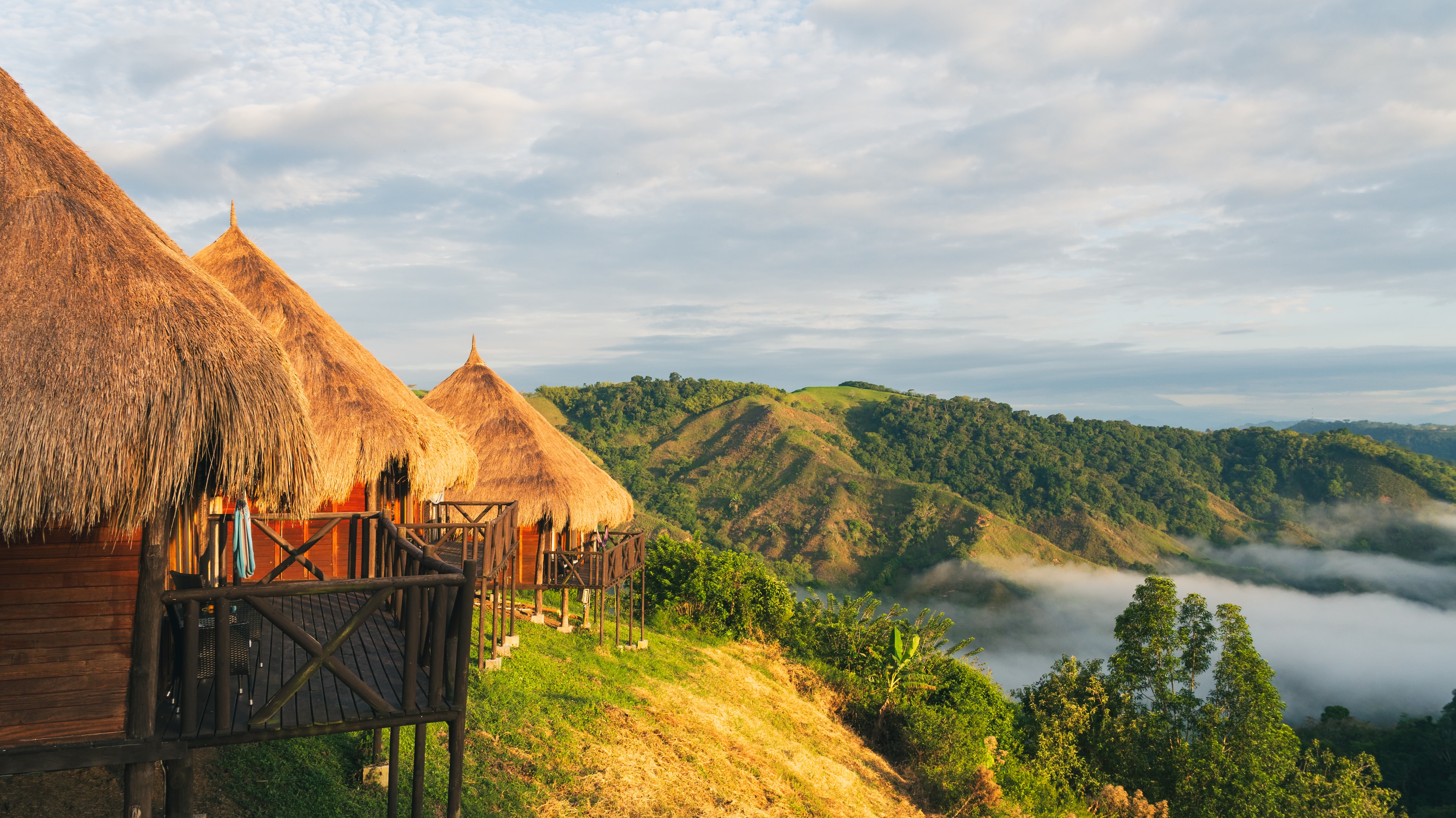 Eco lodge accommodation nestled in the Colombian jungle at Anahari